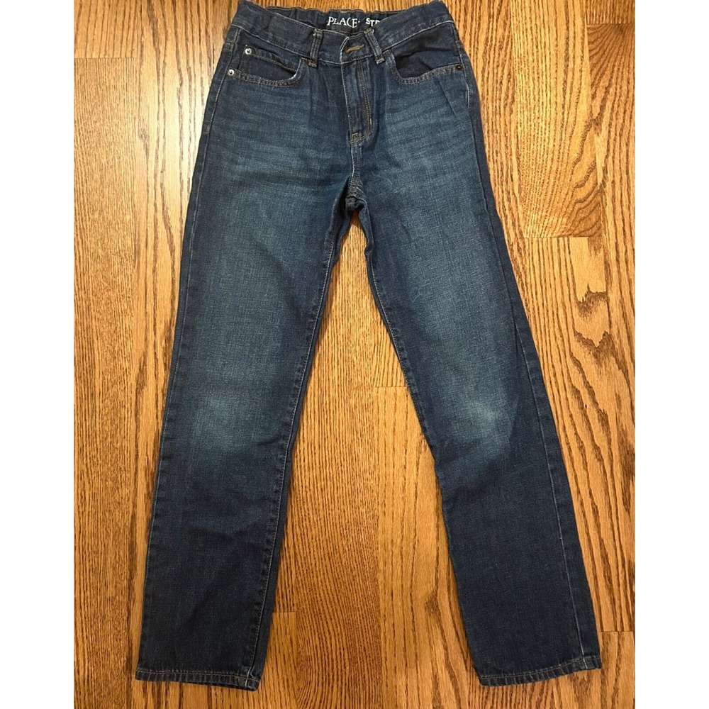Children's Place Straight Boy's or Girl's Jeans size 10 Navy Adjustable Waist